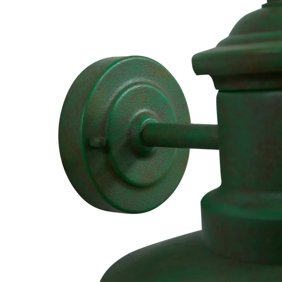 Lindby udendørs væglampe Eloretta, 22 cm, grøn, glas, stål