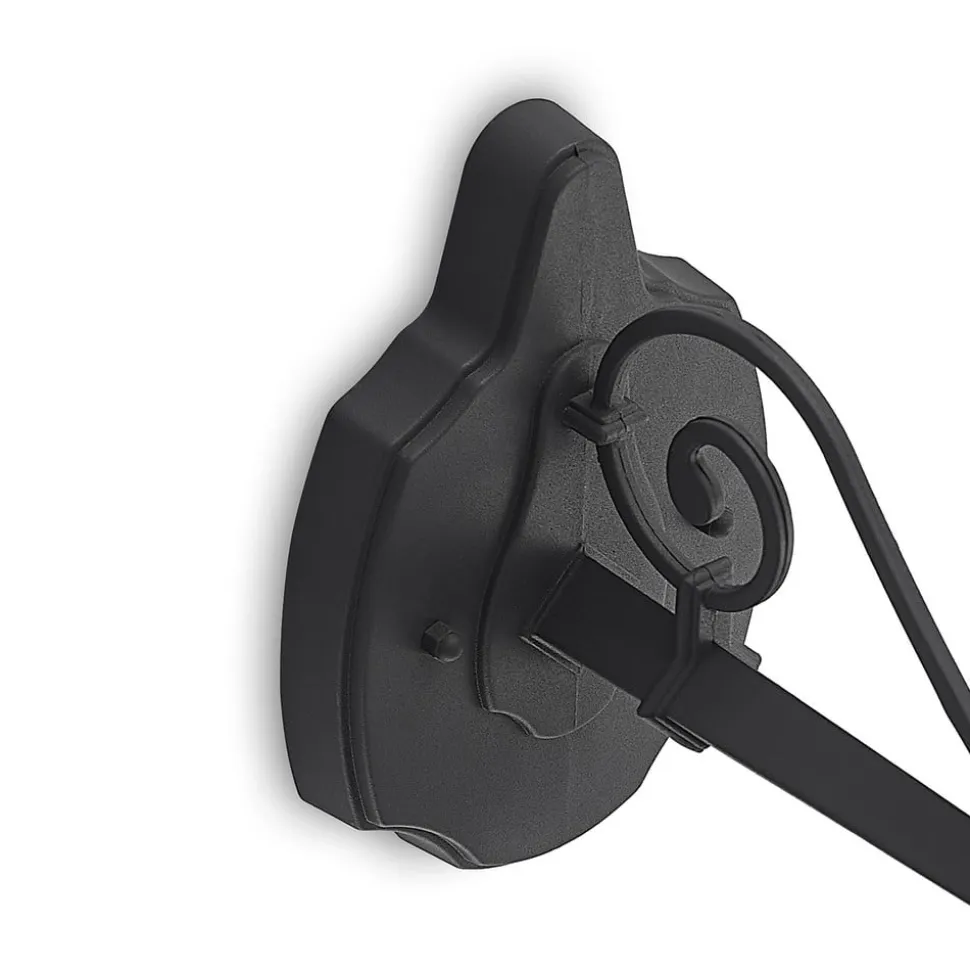 Lindby udendørs væglampe Elinda, højde 29 cm, antracit, glas