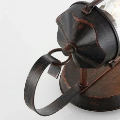 Lindby udendørs væglampe Farly, rustbrun, aluminium, 17 cm