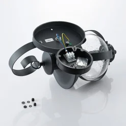 Lindby udendørs væglampe Farley, 40 cm, mørkegrå, IP44, E27