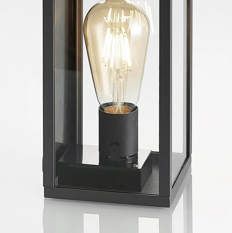 Lindby udendørs væglampe Filimon, antracit, 22 cm, IP44, E27