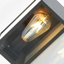 Lindby udendørs væglampe Filimon, antracit, 22 cm, IP44, E27