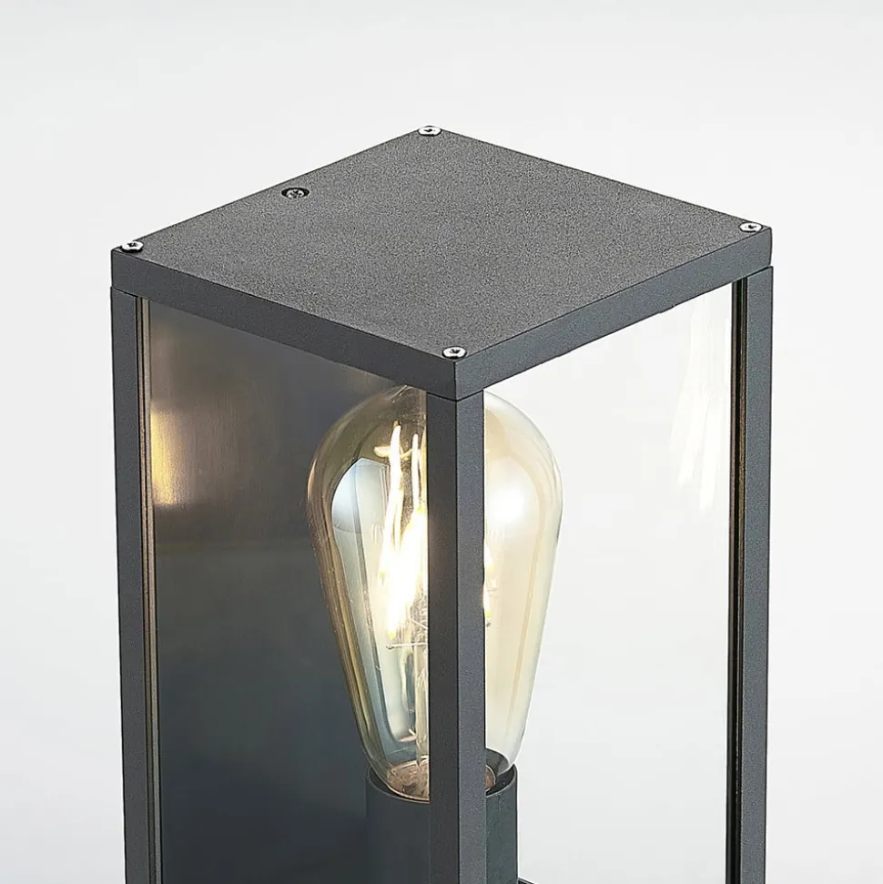 Lindby udendørs væglampe Filimon, antracit, 22 cm, IP44, E27