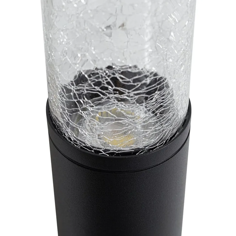 Lindby udendørs væglampe Gavros, sort, aluminium, sensor