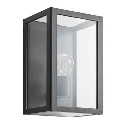 Lindby udendørs væglampe Giavanna, 28 cm, antracit, IP44, E27