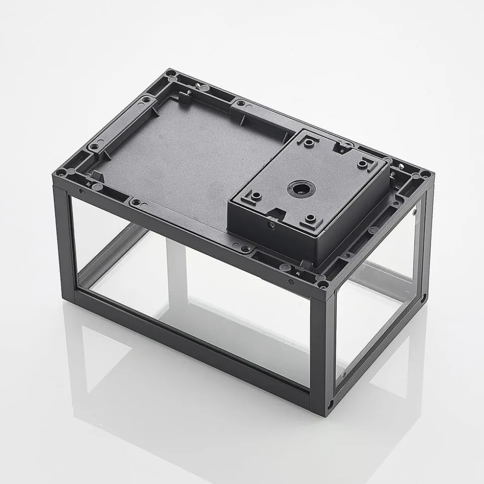 Lindby udendørs væglampe Giavanna, 28 cm, antracit, IP44, E27