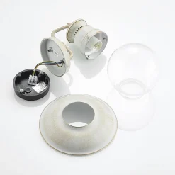 Lindby udendørs væglampe Gwendolyn, hvid antik, metal, 26 cm