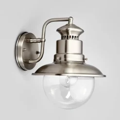 Lindby udendørs væglampe Gwendolyn, grå, stål, 26 cm