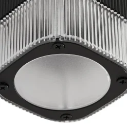 Lindby udendørs væglampe Halvar, sort, 24 cm, 2 x GU10, IP65