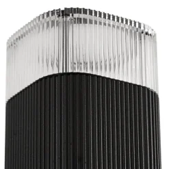 Lindby udendørs væglampe Halvar, sort, 20 cm, 2 x GU10, IP65