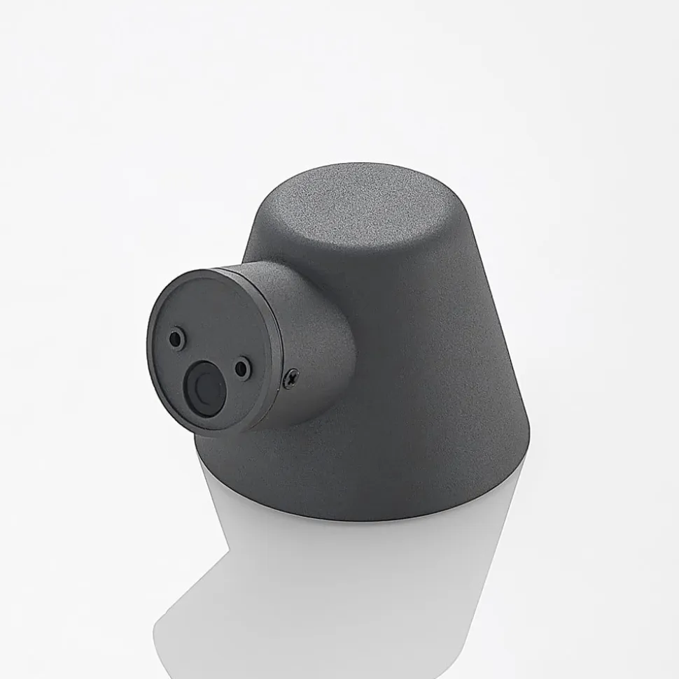 Lindby udendørs væglampe Ileyna, antracit, metal, 15 cm