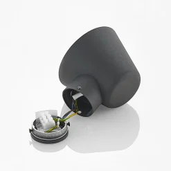 Lindby udendørs væglampe Ileyna, antracit, metal, 15 cm