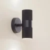 Lindby udendørs væglampe Jovane, sort, aluminium, 2 lyskilder