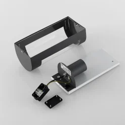 Lindby udendørs væglampe Junias, 24 cm, antracit, stål