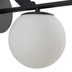 Lindby udendørs væglampe Katti, metal, sort, IP44, kat