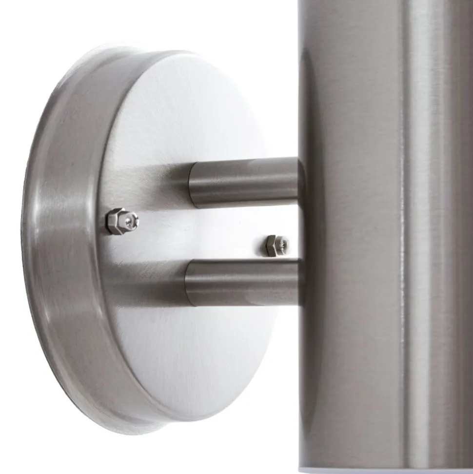 Lindby udendørs væglampe Kristof, stål, 33 cm høj, E27