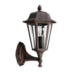 Lindby udendørs væglampe Lamina, fatning i bunden, lygte, E27