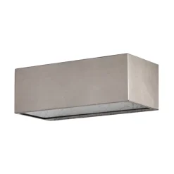 Lindby udendørs væglampe Leonora, 20 cm, kantet, stål