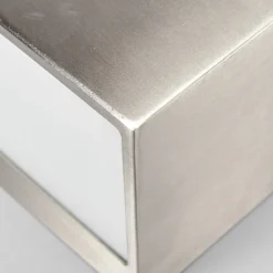 Lindby udendørs væglampe Leonora, 20 cm, kantet, stål