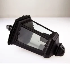 Lindby udendørs væglampe Lieva, højde 44 cm, sort, glas