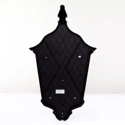 Lindby udendørs væglampe Lieva, højde 44 cm, sort, glas