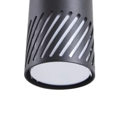 Lindby udendørs væglampe Lurinda, 1 lyskilde, sort, aluminium, Ø10cm