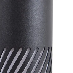 Lindby udendørs væglampe Lurinda, 1 lyskilde, sort, aluminium, Ø10cm