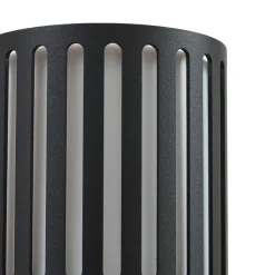 Lindby udendørs væglampe Lurinda, 2 lyskilder, sort, Ø10cm