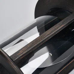 Lindby udendørs væglampe Maelis, rustbrun, metal, 27 cm, E27