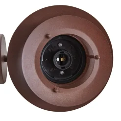 Lindby udendørs væglampe Meliora, rustbrun, jern, IP44, E27