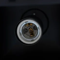 Lindby udendørs væglampe Mertollio, højde 47 cm, sort, glas