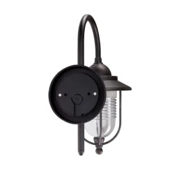 Lindby udendørs væglampe Meret, højde 37 cm, rustfarvet, aluminium