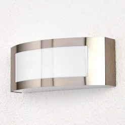 Lindby udendørs væglampe Raja, 25 cm bred, stål, IP44, E27