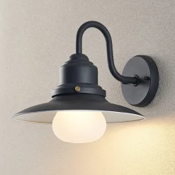 Lindby udendørs væglampe Roisin, antracit, metal, 31 cm