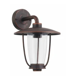 Lindby udendørs væglampe Satish, kobberfarvet, jern, 32 cm
