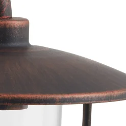 Lindby udendørs væglampe Satish, kobberfarvet, jern, 32 cm