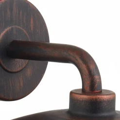 Lindby udendørs væglampe Satish, kobberfarvet, jern, 32 cm