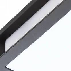 Lindby udendørs væglampe Sivana, sort, aluminium, 26 cm x 26 cm