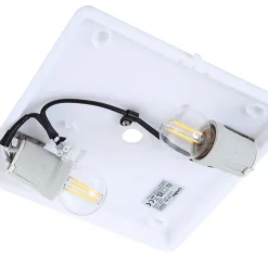 Lindby udendørs væglampe Sivana, sort, aluminium, 26 cm x 26 cm