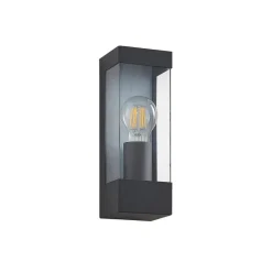 Lindby udendørs væglampe Tilian, højde 25 cm, antracit, stål