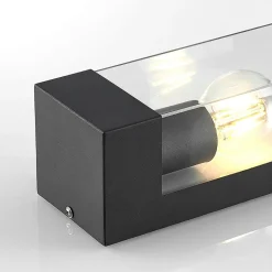 Lindby udendørs væglampe Tilian, højde 25 cm, antracit, stål