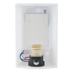 Lindby udendørs væglampe Vimal, sensor, E27, 26 cm, aluminium