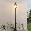Lindby udendørslampe Clint, 177 cm, metal, saltvandsresistent, E27
