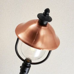 Lindby udendørslampe Clint, 177 cm, metal, saltvandsresistent, E27