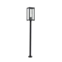 Lindby vejlampe Bolgar, sort, metal, glas, 15 cm