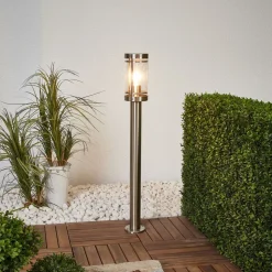 Lindby vejlampe Djori, 80 cm, alufarve, stål, E27