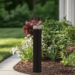 Lindby vejlampe Halvar, 50 cm, sort, IP65, GU10