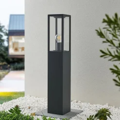 Lindby vejlampe, højde 80 cm, antracit metal