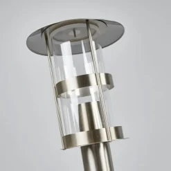 Lindby vejlampe Noemi, grå, stål, 80 cm, IP44