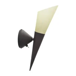 Lindby væglampe Alva, rustfarvet, glas, 34 cm høj, E14